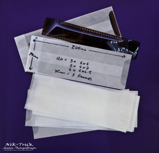 Negative Glassine Storage Bags by Nik & Trick
