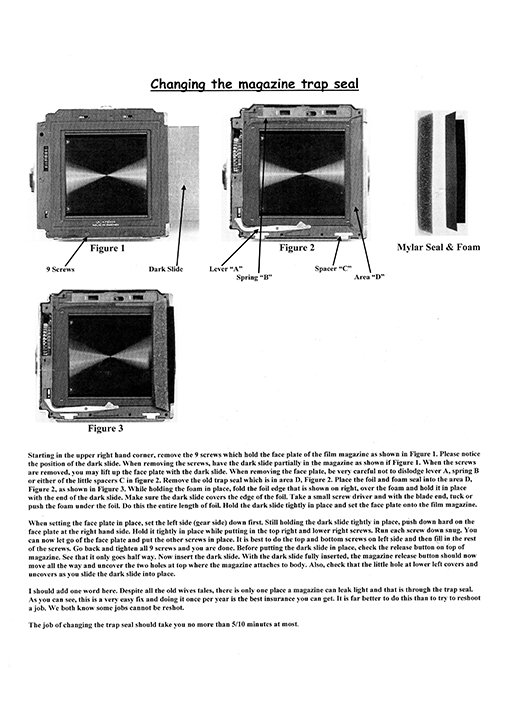 Hasselblad Replacement Light Seal Kit