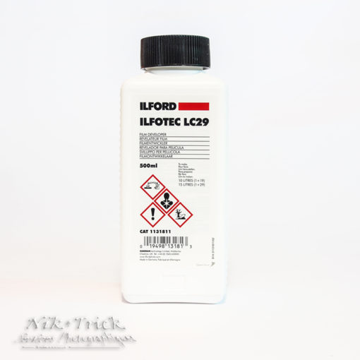 Ilford Ilfotec LC29 B&W Film Developer is highly concentrated thus is flexible and economic to use.   It is based on the technology used in Ilfotec HC developer but is formulated for smaller volume film processing...ideal for the home developer then right?