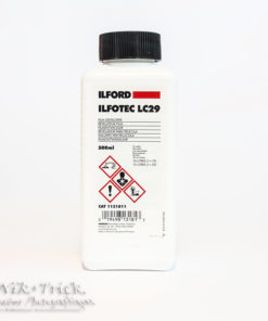 Ilford Ilfotec LC29 B&W Film Developer is highly concentrated thus is flexible and economic to use.   It is based on the technology used in Ilfotec HC developer but is formulated for smaller volume film processing...ideal for the home developer then right?
