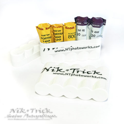 Five 120 Roll Film Case by Nik & Trick ~ White - Image 2