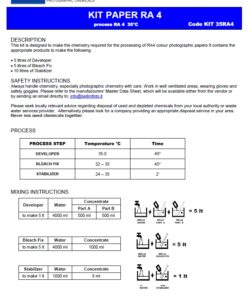 Alternative view of BelliniFoto's RA4 5 Litre Kit ~ Best Chemistry, Best Price