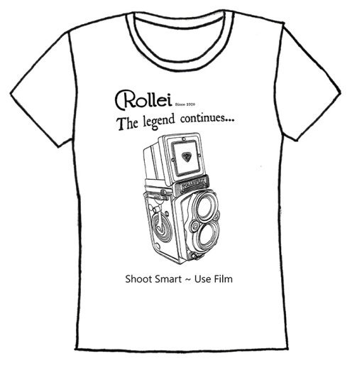 Nik & Trick's Rolleiflex The Legend Continues Tee Shirt