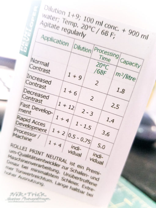 Rollei RPN Print Neutral Paper Developer