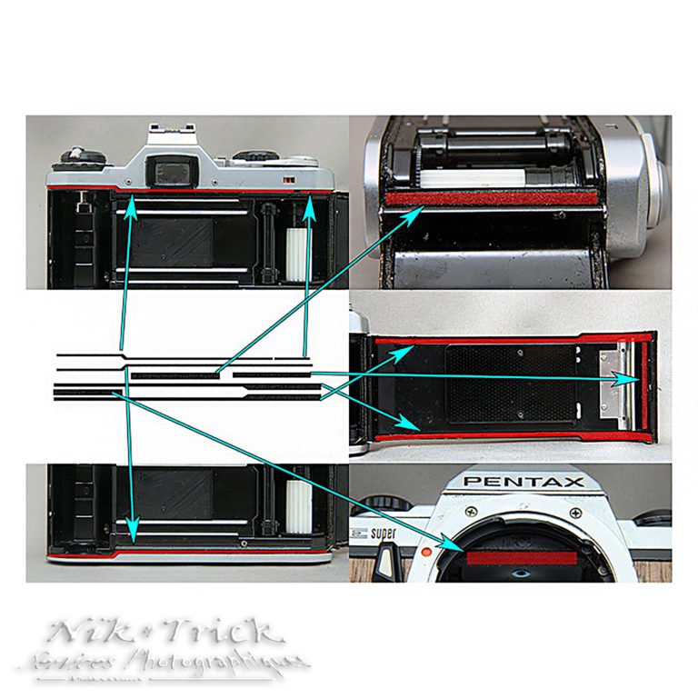 Replacement Light Seal Kit Pentax ME, ME Super & MV1 Nik & Trick