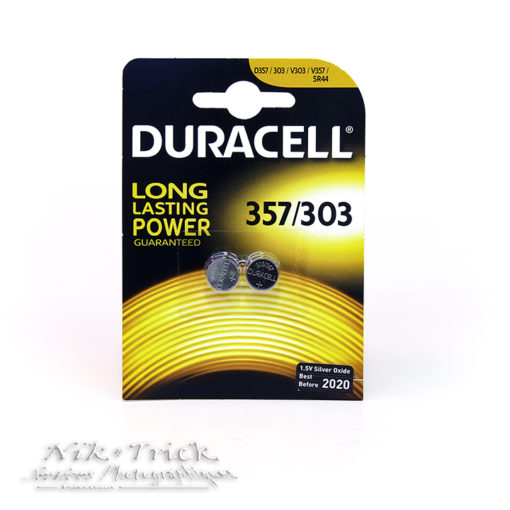 Duracell 357/303 SR44W Silver Oxide 1.5v Batteries ~ Pack of 2