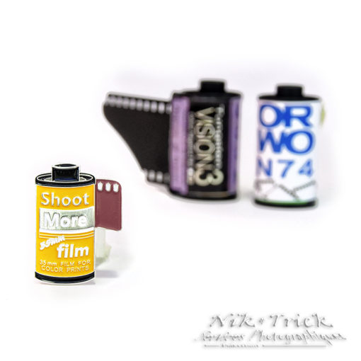 Shoot More 35mm Film! Top Quality Enamel Pin