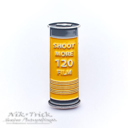 Shoot More 120 Roll Film! Top Quality Enamel Pin