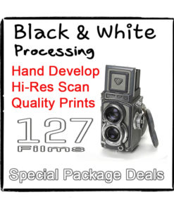 Black & White Processing Develop & Scan & Prints for 127 films