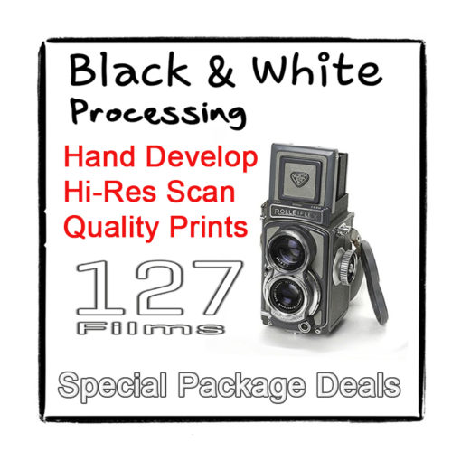 Black & White Processing Develop & Scan & Prints for 127 films