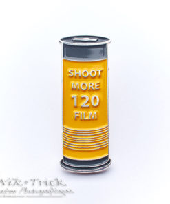 Shoot More 120 Roll Film! Top Quality Enamel Pin