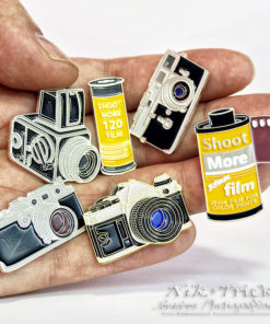 enamel Camera pin badges