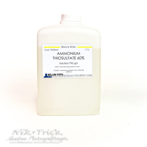 BelliniFoto Ammonium Thiosulfate is used in the making of rapid fixers we can supply this to SPECIAL ORDER ONLY...expect a four week turnaround.
