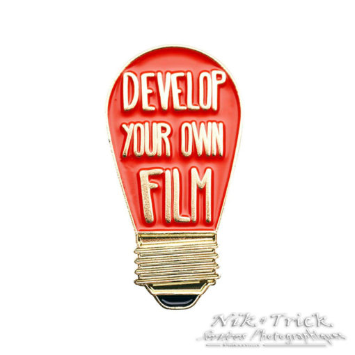 Darkroom Safelight "Develop Your Own Film" Enamel Pin Badge