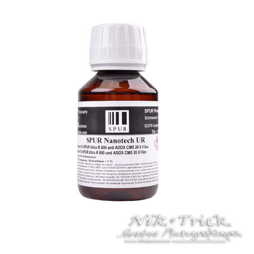 Nanotech UR generates fine tonality with these high-contrast and highest-resolution films. Special Developer for SPUR Ultra R 800 and ADOX CMS 20 II Film Sensitivity up to ISO 50/18°. Capacity: up to 10 filmsSafety data sheet by clicking HERE!