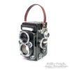 Rolleiflex Top Quality Full Length Leather Strap c/w "Scissor" Clips