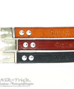 Rolleiflex Top Quality Full Length Leather Strap c/w "Scissor" Clips