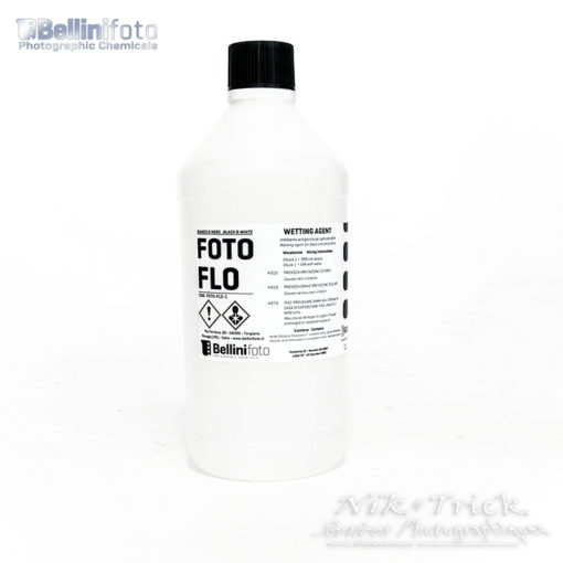 Bellini Foto-Flo Wetting Agent for B&W Films ~ Trade supply one litre bottle.