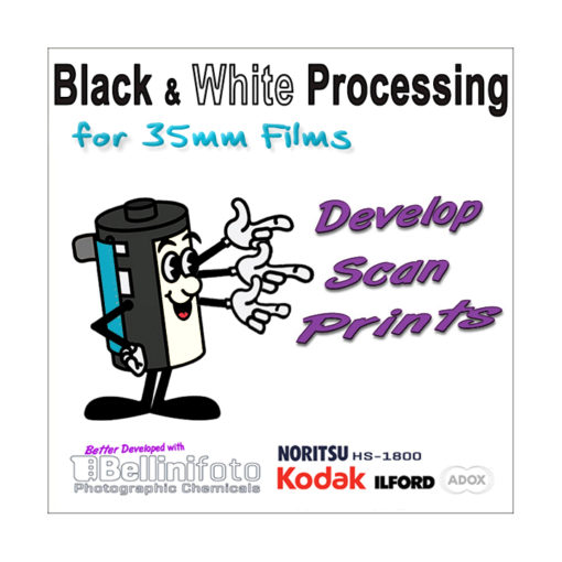 Black & White Processing for 35mm Film Develop Scan & Prints