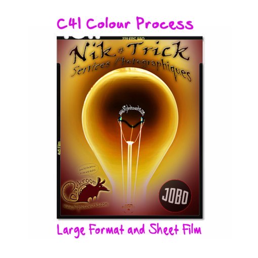C41 Process for 10x8 7x5 5"x4" Sheet Films