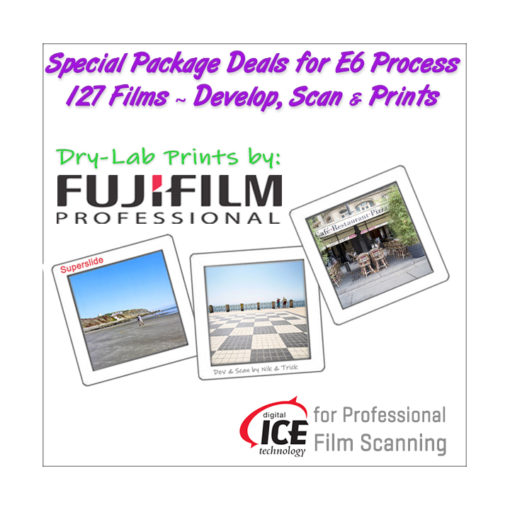 E6 Process Develop Scanning &Quality Prints Packages for 127 Films