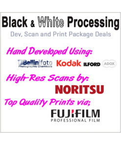 120 Black & White Films Develop High-Res Scan & Print Package Deals