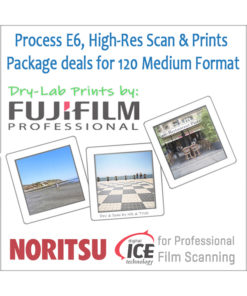 E6 Process for 120 Roll Films Develop High-Res Scan & Print Packages