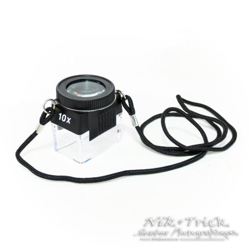 10x Magnification Photographic Loupe ~ Rectangular c/w Neck Cord