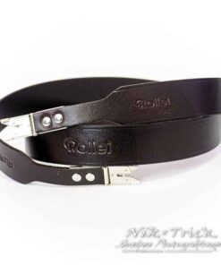 Rolleiflex Top Quality Full Length Leather Strap c/w "Scissor" Clips