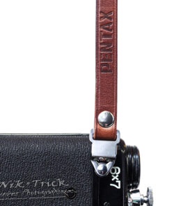 Pentax 6x7 67 & 645 Top Quality Full Length Leather Strap with Lugs