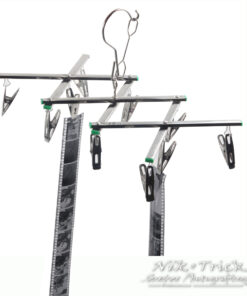 Stainless Steel Collapsible Film Hanging Frame for Drying 10 films c/w Bottom Clips