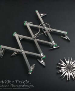 Alternative view of Stainless Steel Collapsible Film Hanging Frame for Drying 10 films c/w Bottom Clips