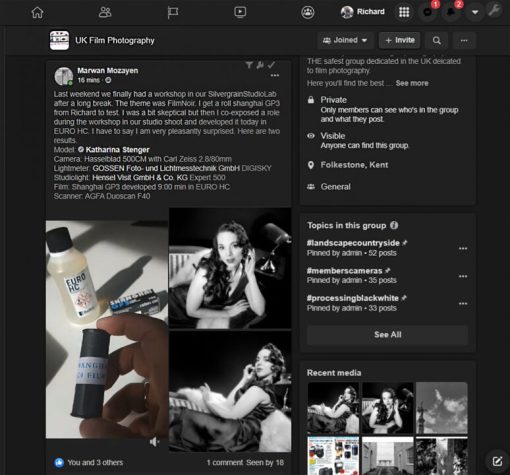 Shanghai GP3 ~ 100asa Black & White Film 120 Roll