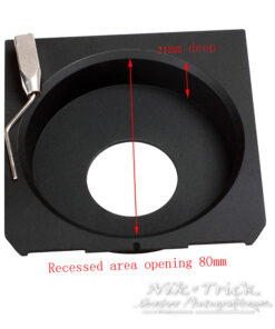 Alternative view of Chamonix Shen Hao Linhof Wista etc ~ Recessed Lens Boards for Wide Angle Configurations