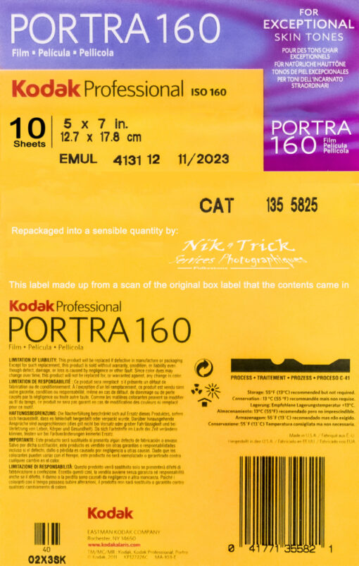 Kodak Portra Professional 400 5x4, 4x5 ~ 10 Sheet Box - Image 5