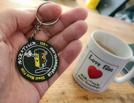 The Nik & Trick 3D Rubber Keyring ~ Made for our Film Loving Customers!