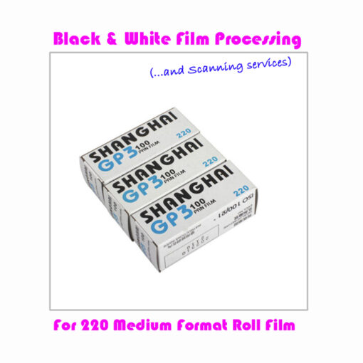 Black & White Hand Processing Services for Medium Format 220 Roll Films