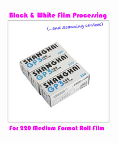 Black & White Hand Processing Services for Medium Format 220 Roll Films