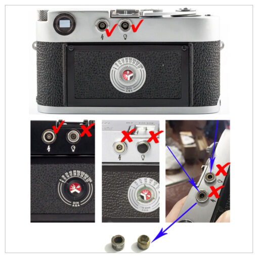 Leica M Series, M1 to M6 etc Flash Stainless Steel Sync Socket Cover Cap