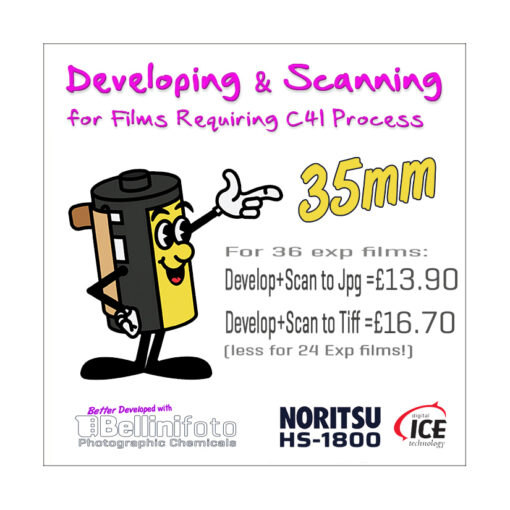 C41 Colour Processing & Scanning for 35mm Films