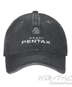 Asahi Pentax Classic Logo Unisex Soft Denim Baseball Caps