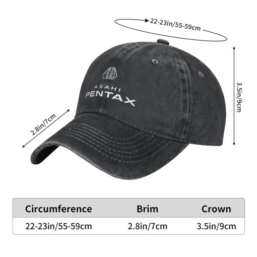Asahi Pentax Classic Logo Unisex Soft Denim Baseball Caps - Image 4