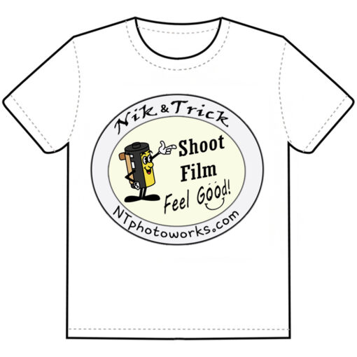 Nik & Trick's Shoot Film, Feel Good Tee Shirt ~ Oval Design