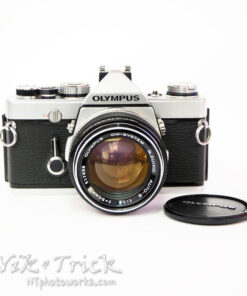 Olympus OM1 in Chrome c/w Zuiko Auto-S 50mm f1.4