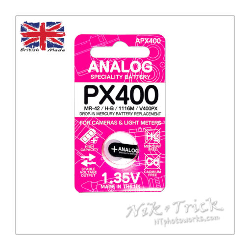 Replacement Zinc Air Battery for PX400, MR-42, 343, V400PX, MRB400