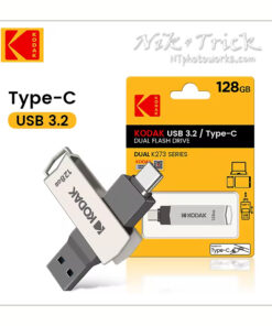 Kodak 64gb K273 Double Ended USB3.2 to USB-Type C Flash Drive
