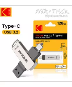 Kodak 64gb K273 Double Ended USB3.2 to USB-Type C Flash Drive